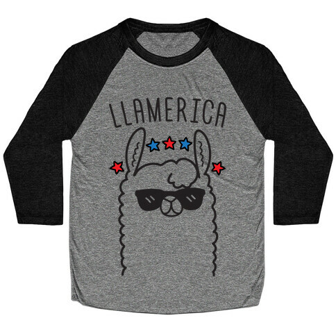 Llamerica American Llama Baseball Tee