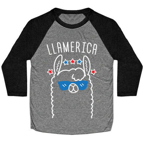 Llamerica American Llama Baseball Tee