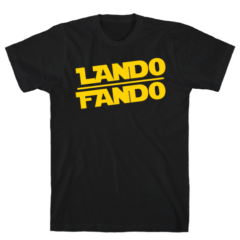 Lando Fando Parody White Print T-Shirt