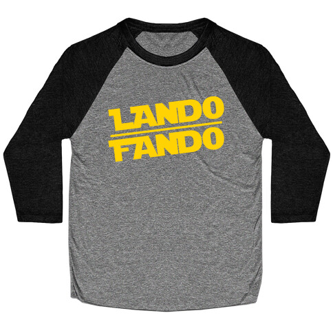 Lando Fando Parody White Print Baseball Tee