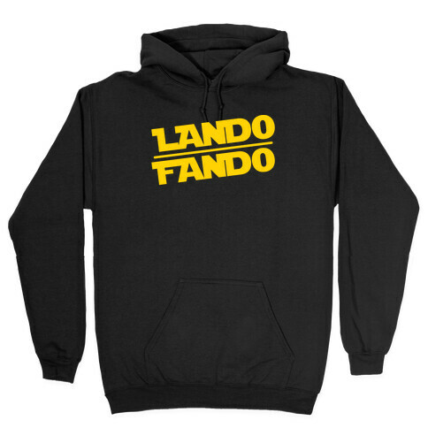 Lando Fando Parody White Print Hooded Sweatshirt