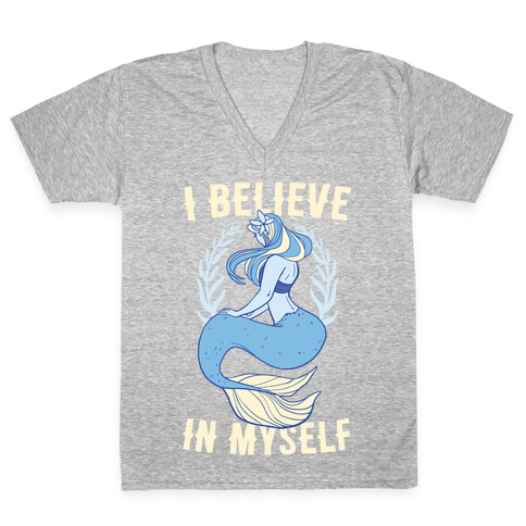 I Believe In Myself - Mermaid V-Neck Tee Shirt