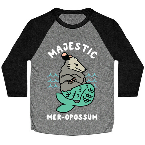 Majestic Mer-Opossum Baseball Tee