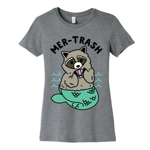 Mer-Trash Raccoon Womens T-Shirt