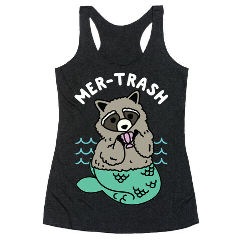 Mer-Trash Raccoon Racerback Tank Top