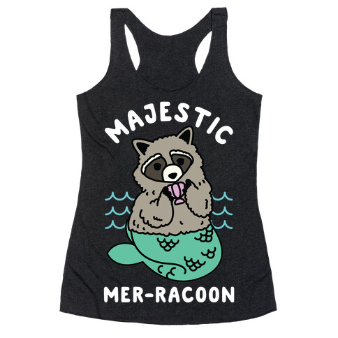 Majestic Mer-Raccoon Racerback Tank Top