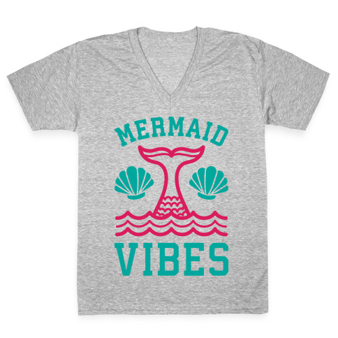 Mermaid Vibes V-Neck Tee Shirt