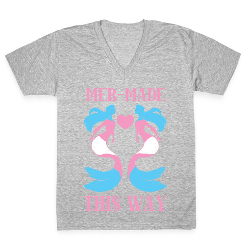 Mer-Made This Way - Trans V-Neck Tee Shirt