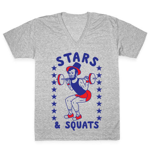 Stars and Squats V-Neck Tee Shirt