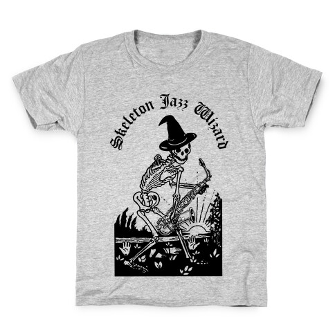 Skeleton Jazz Wizard Kids T-Shirt