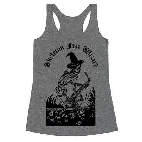 Skeleton Jazz Wizard Racerback Tank Top