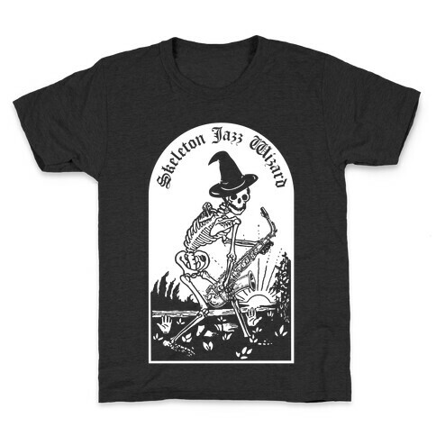 Skeleton Jazz Wizard Kids T-Shirt