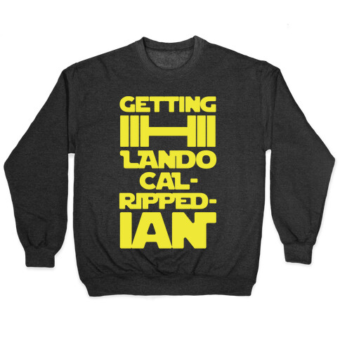 Getting Lando Cal-Ripped-ian Parody White Print Pullover