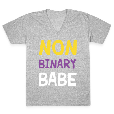 Non Binary Babe V-Neck Tee Shirt