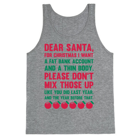 Dear Santa  Tank Top