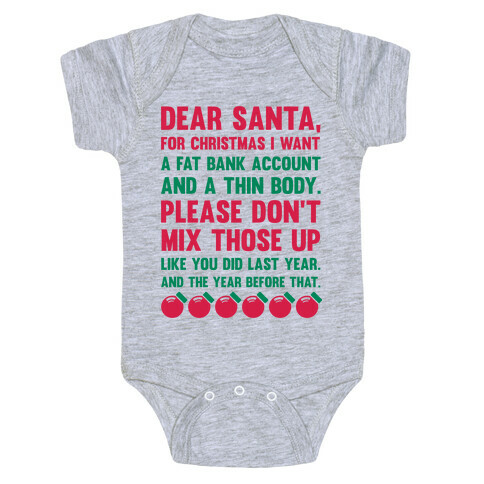 Dear Santa  Baby One-Piece