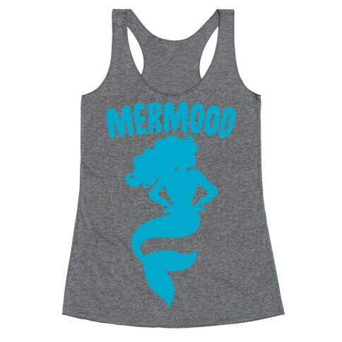 Mermood White Print Racerback Tank Top