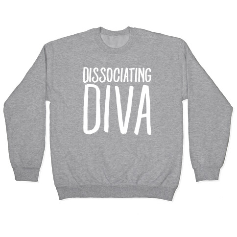 Dissociating Diva White Print Pullover