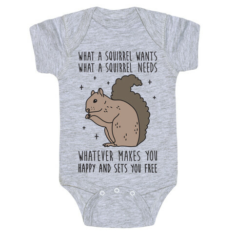 What A Squirrel Wants Baby One-Piece