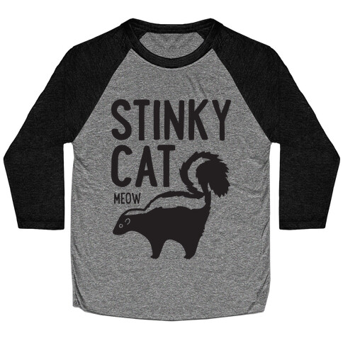 Stinky Cat Skunk Baseball Tee