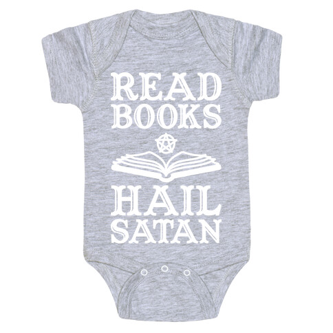 Read Books Hail Satan Baby One-Piece