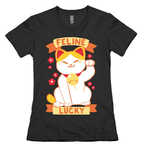 Feline Lucky Womens T-Shirt
