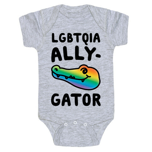 LGBTQIA Ally-Gator  Baby One-Piece