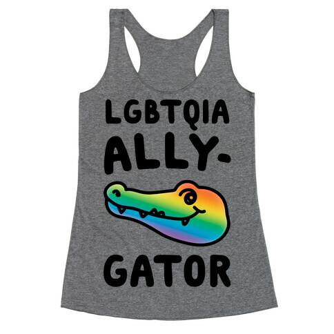 LGBTQIA Ally-Gator  Racerback Tank Top