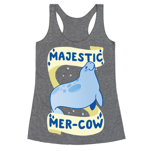 Majestic Mer-Cow Racerback Tank Top