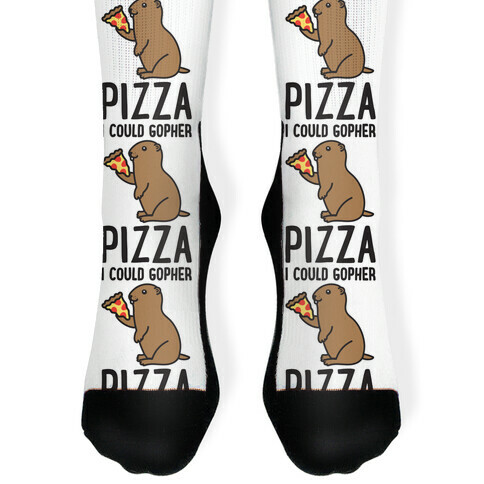 I Could Gopher Pizza Sock