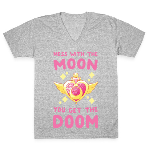 Mess With the Moon, You Get the Doom V-Neck Tee Shirt