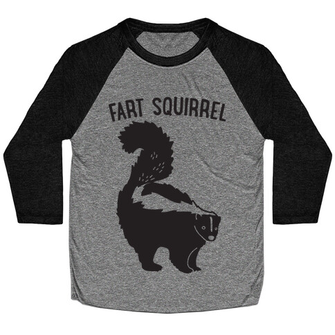 Fart Squirrel Skunk Baseball Tee