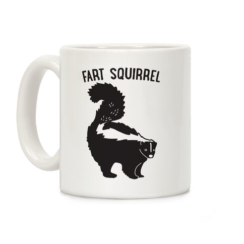 Fart Squirrel Skunk Coffee Mug