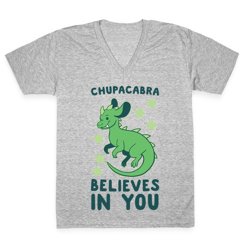 Chupacabra Believes In You V-Neck Tee Shirt