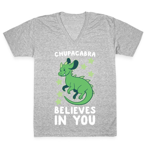 Chupacabra Believes In You V-Neck Tee Shirt