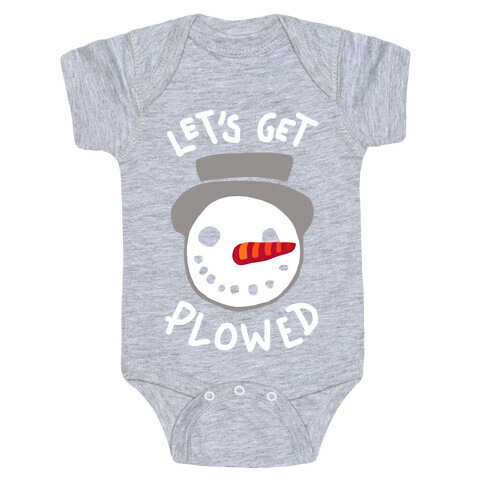 Let's Get Plowed (White Ink) Baby One-Piece