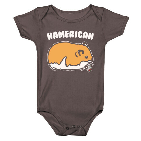 Hamerican Parody White Print Baby One-Piece