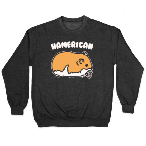 Hamerican Parody White Print Pullover