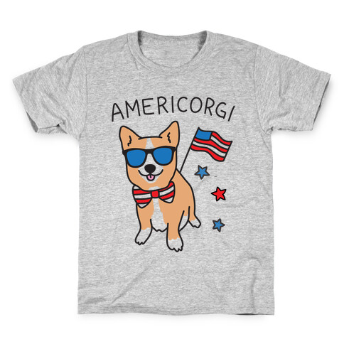 AmeriCorgi Patriotic Corgi Kids T-Shirt