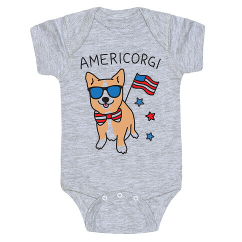 AmeriCorgi Patriotic Corgi Baby One-Piece