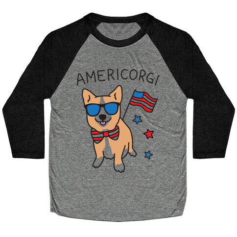 AmeriCorgi Patriotic Corgi Baseball Tee