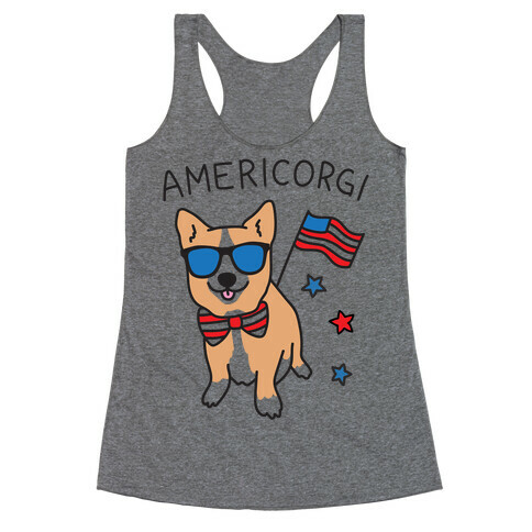 AmeriCorgi Patriotic Corgi Racerback Tank Top