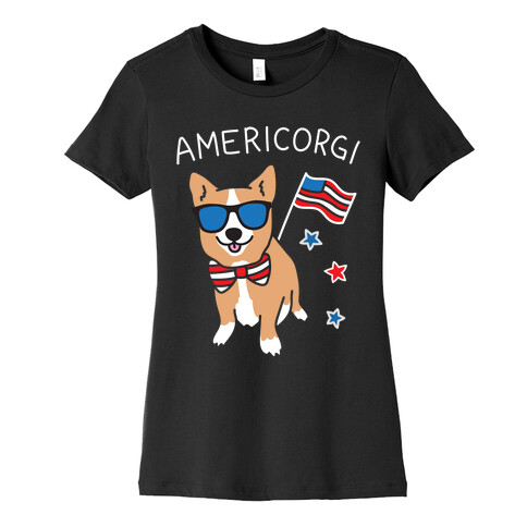 AmeriCorgi Patriotic Corgi Womens T-Shirt