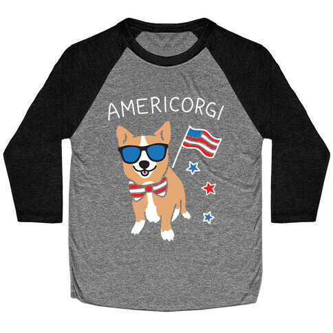 AmeriCorgi Patriotic Corgi Baseball Tee