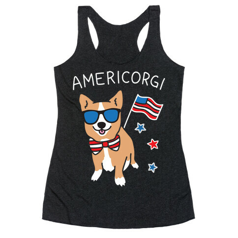 AmeriCorgi Patriotic Corgi Racerback Tank Top