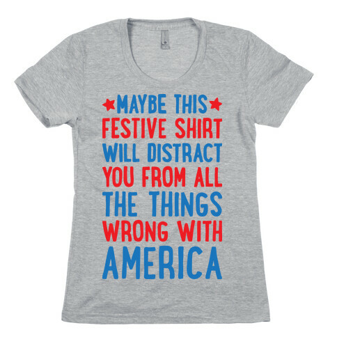 Festive American Distraction  Womens T-Shirt
