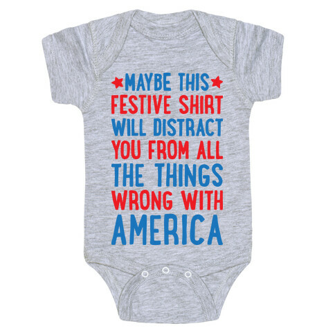 Festive American Distraction  Baby One-Piece