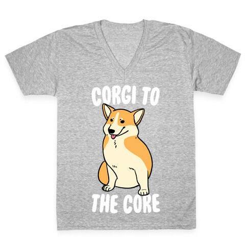 Corgi to the Core V-Neck Tee Shirt