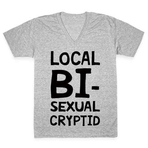 Local Bisexual Cryptid V-Neck Tee Shirt