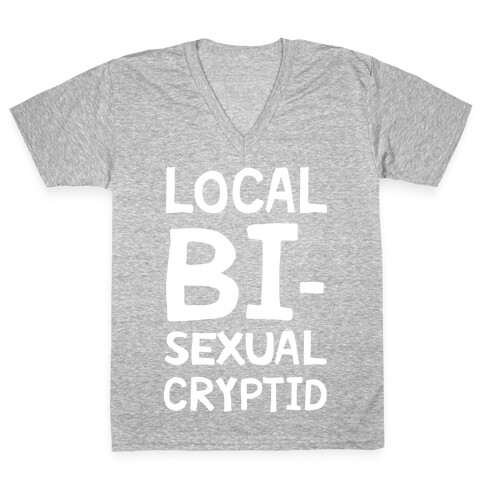 Local Bisexual Cryptid V-Neck Tee Shirt